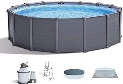 Quantum Pool Graphite Intex Panel Pool Graphite 18ftx52in Above Ground Pool – Clear Water ...